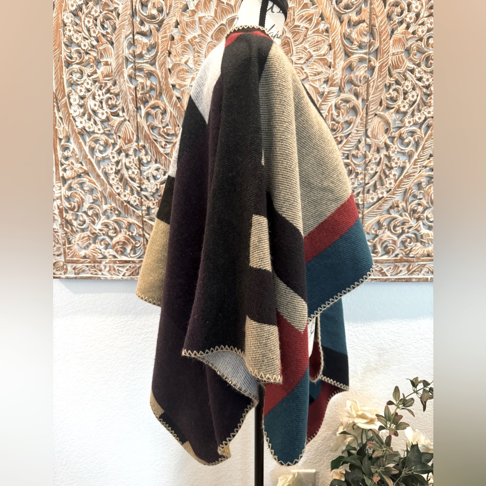 QBREZA Women's Wraps Shawl Blanket Scarf Poncho- One Size - Picture 7 of 9